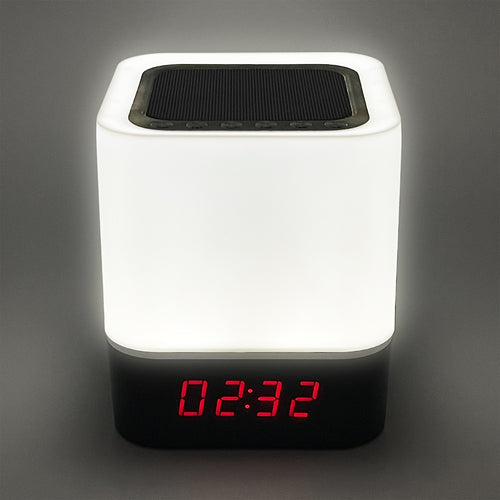 Zunammy Fargeskiftende Bluetooth Vekkerklokke med Høyttaler