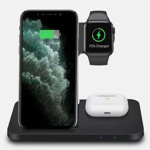 Ninja Dragons 3-i-1 Sammenleggbar Trådløs Ladestasjon